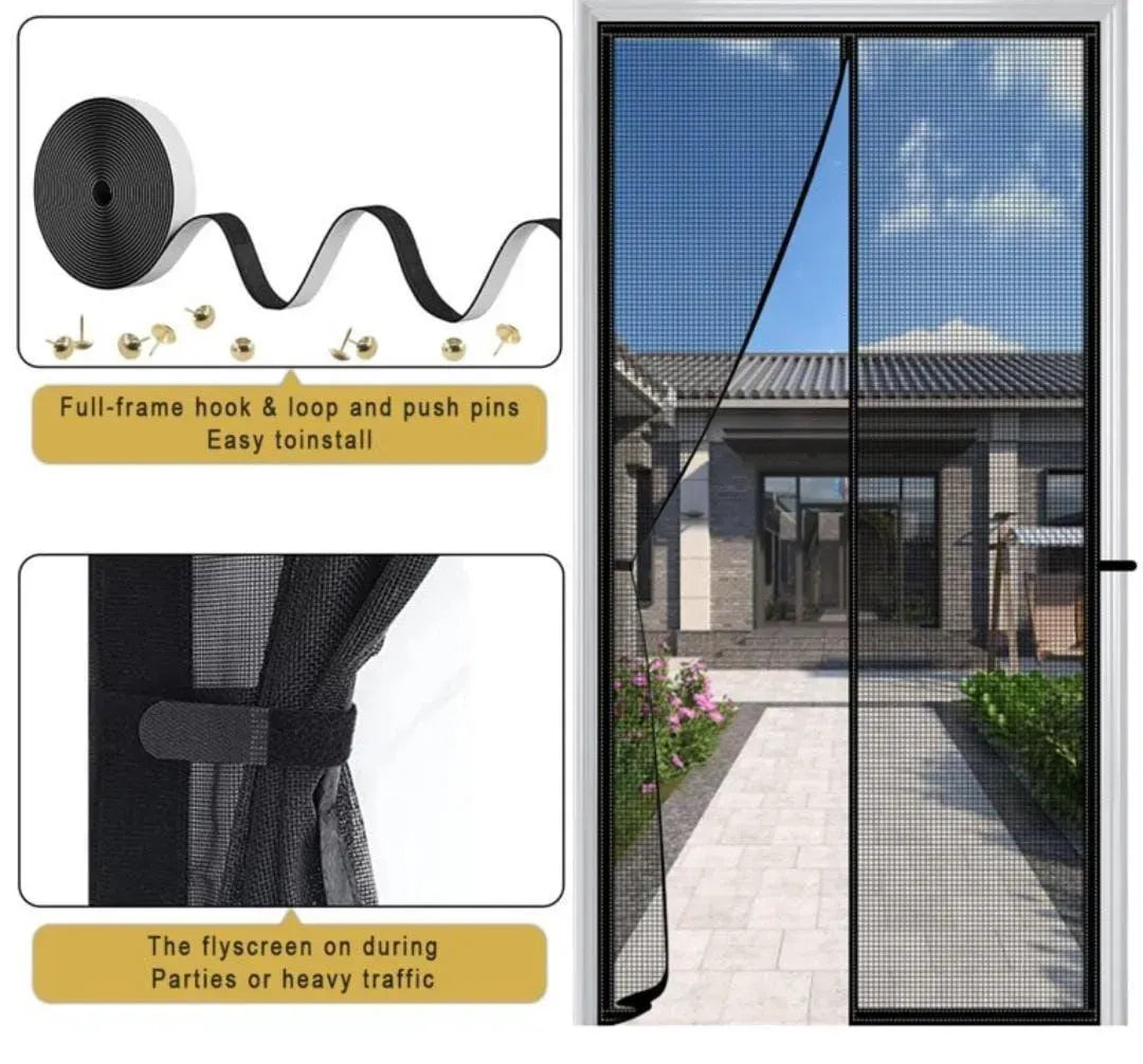 Magnetic Screen Door Mesh Curtain Auto Seal