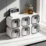 Wall-Mounted Seasoning Box Spice Organizer