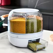 360° Rotating Rice Dispenser for Kitchen Organization