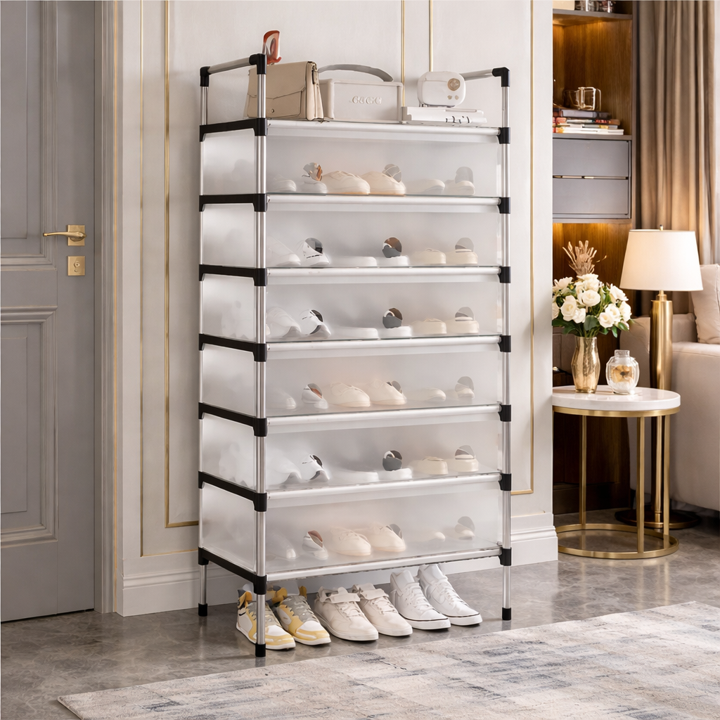 Shoe Rack with Handle And Dustproof Flap