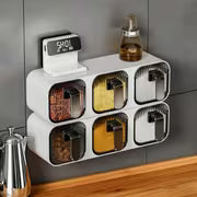 Wall-Mounted Seasoning Box Spice Organizer