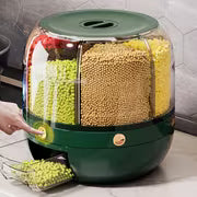 360° Rotating Rice Dispenser for Kitchen Organization