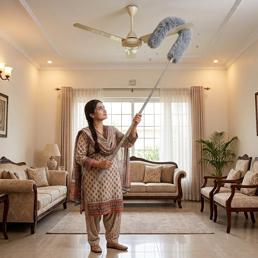 Flexible Microfiber Duster with 30-100 Inches For Cleaning Fan And Roof