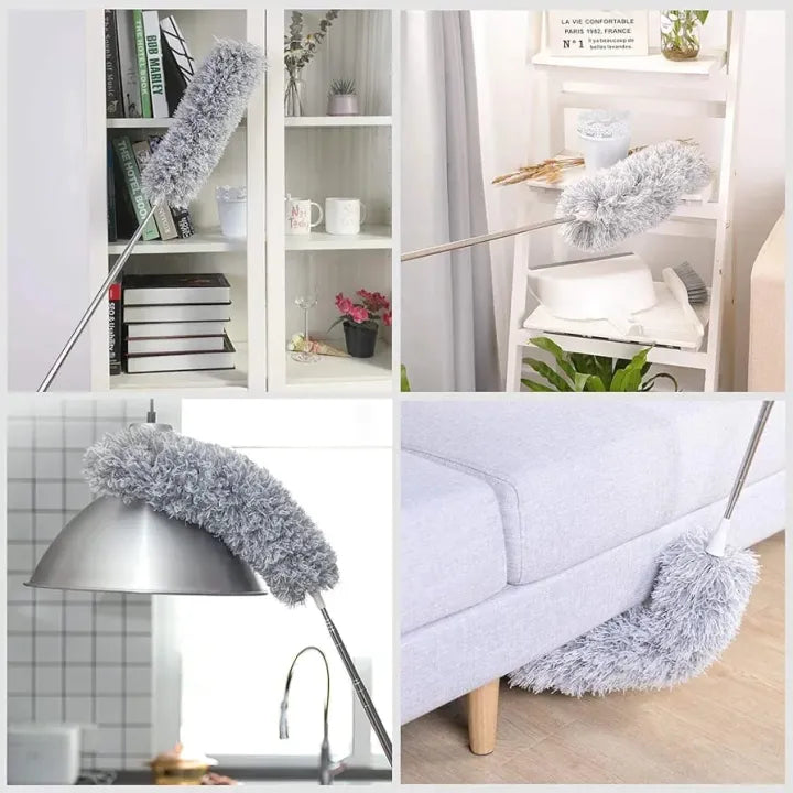 Flexible Microfiber Duster with 30-100 Inches For Cleaning Fan And Roof