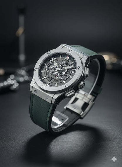Hublot Leather Strap Watch