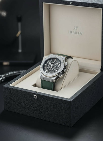 Hublot Leather Strap Watch