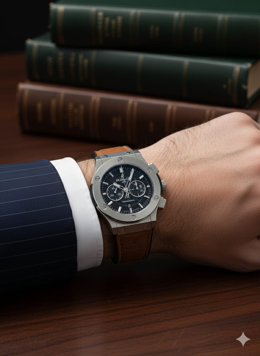 Hublot Leather Strap Watch