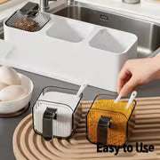 Wall-Mounted Seasoning Box Spice Organizer
