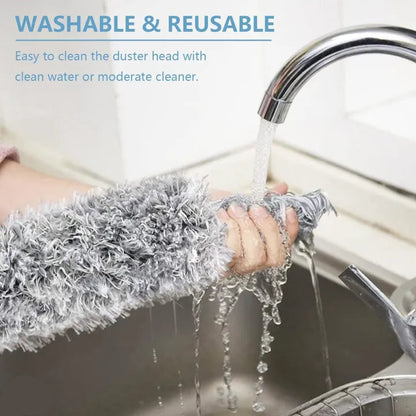 Flexible Microfiber Duster with 30-100 Inches For Cleaning Fan And Roof